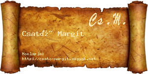 Csató Margit névjegykártya